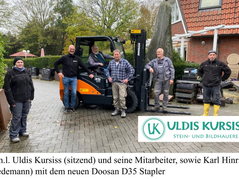 Neuer Doosan Stapler für Stein- und Bildhauerei