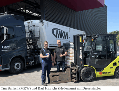 Moderner Dieselstapler erleichtert den Arbeitsalltag bei MKW