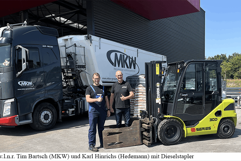Moderner Dieselstapler erleichtert den Arbeitsalltag bei MKW