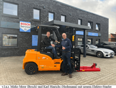 Mit Hedemann zur optimalen Staplerlösung für Bosch Wiesmoor