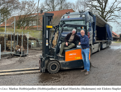 Hobbiejanßen setzt auf leistungsstarke Elektrostapler