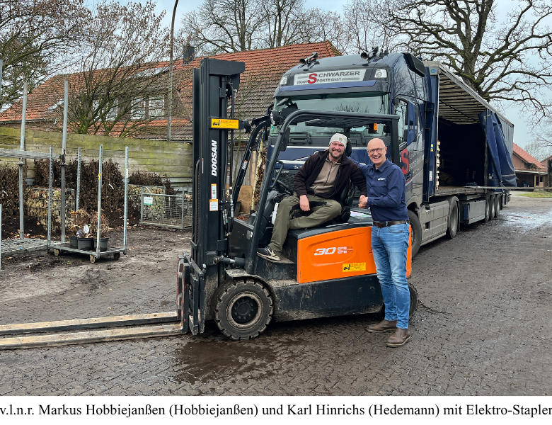 Hobbiejanßen setzt auf leistungsstarke Elektrostapler