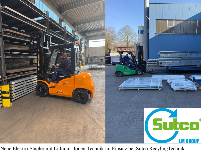 Neue Lithium-Ionen-Stapler für Sutco RecyclingTechnik