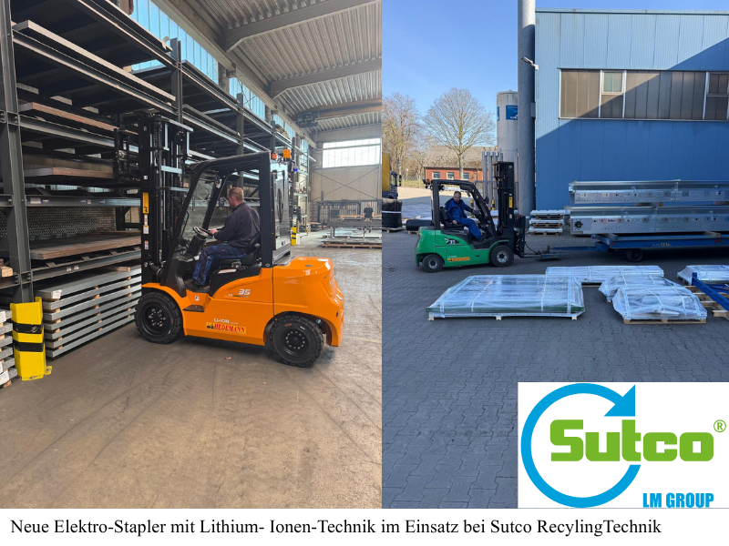 Neue Lithium-Ionen-Stapler für Sutco RecyclingTechnik