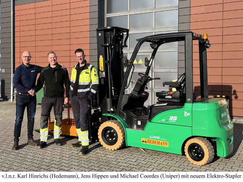 Lithium-Ionen-Stapler unterstützt Logistik bei Uniper in Etzel