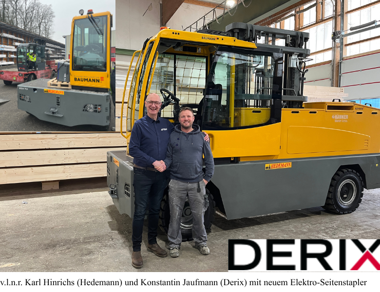 Emissionsfreier Seitenstapler für Poppensieker & Derix